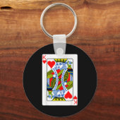 King Of Hearts Playing Card Valentine Costume  キーホルダー (正面)