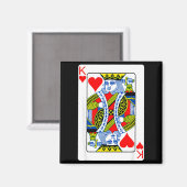 King Of Hearts Playing Card Valentine Costume マグネット (正面/裏面)