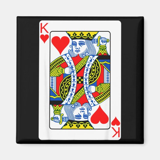 King Of Hearts Playing Card Valentine Costume マグネット (正面)