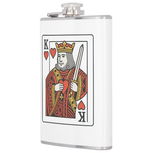 King of Hearts — Regal Red & Gold フラスク (左)