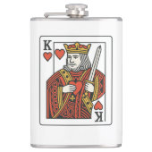 King of Hearts — Regal Red & Gold フラスク (正面)