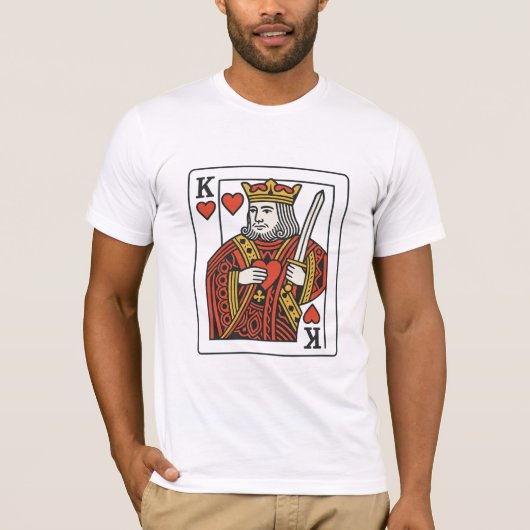 King of Hearts — Regal Red & Gold Tシャツ (正面)