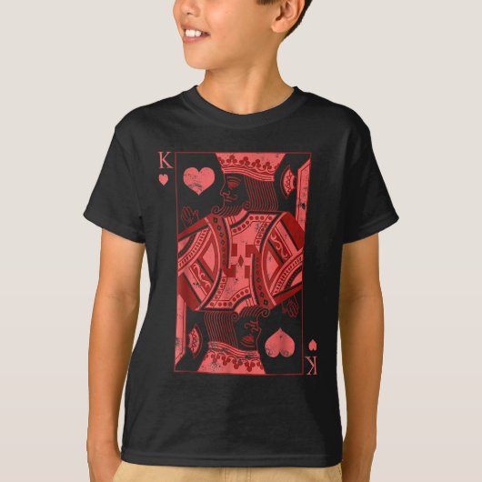 King Of Hearts Valentines Day Cool V-day Couple Ma Tシャツ (正面)