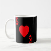 King Of Hearts Valentine's Day Lover Royal Flush F コーヒーマグカップ (左)