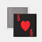 King Of Hearts Valentine's Day Lover Royal Flush F マグネット (正面/裏面)
