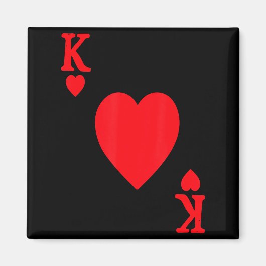 King Of Hearts Valentine's Day Lover Royal Flush F マグネット (正面)