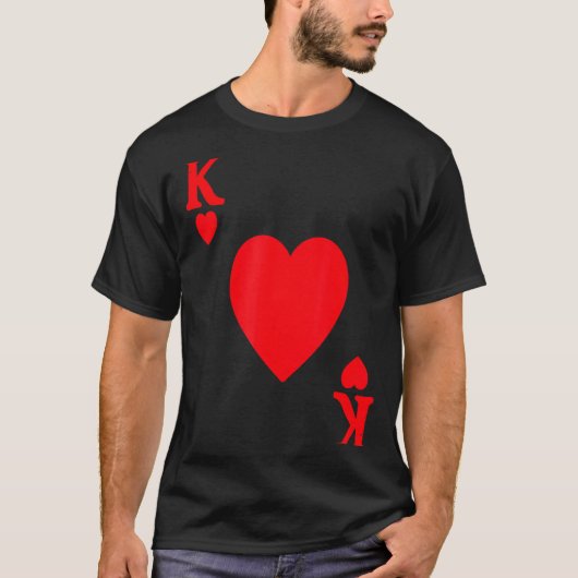 King Of Hearts Valentine's Day Lover Royal Flush F Tシャツ (正面)