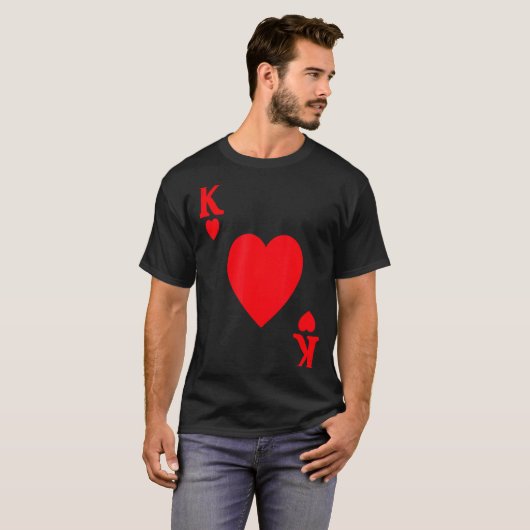 King Of Hearts Valentine's Day Lover Royal Flush F Tシャツ (正面フル)