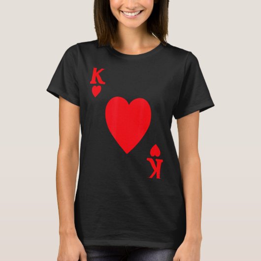 King Of Hearts Valentine's Day Lover Royal Flush F Tシャツ (正面)