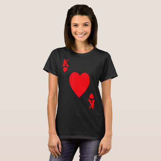King Of Hearts Valentine's Day Lover Royal Flush F Tシャツ (正面フル)
