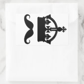 King of Mustachesのステッカスタムカー 長方形シール (バッグ)