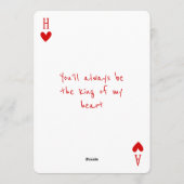 king Of My Heart Personalized Photo  シーズンカード (裏面)