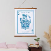 King of my Heart Wood Topped Wall Tapestry  吊り下げ型タペストリー (寝室)