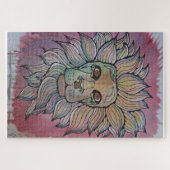 King of Pink Original Watercolour ジグソーパズル (横)