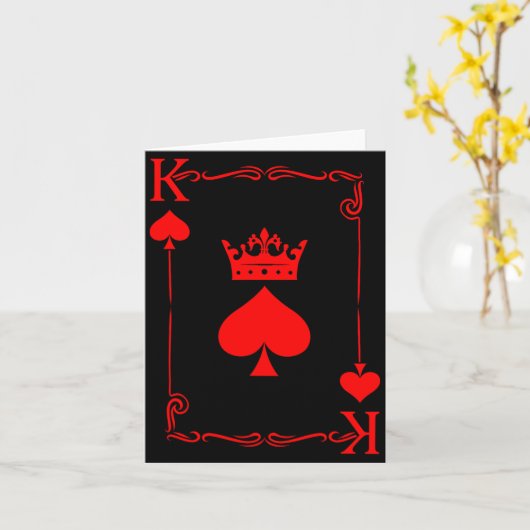 King Of Spade Game Black History Playing Card Men  カード (黄色い花)