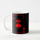 King Of Spade Game Black History Playing Card Men コーヒーマグカップ (左)