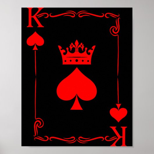 King Of Spade Game Black History Playing Card Men  ポスター (正面)