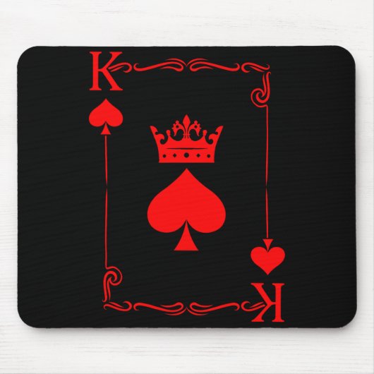 King Of Spade Game Black History Playing Card Men  マウスパッド (正面)