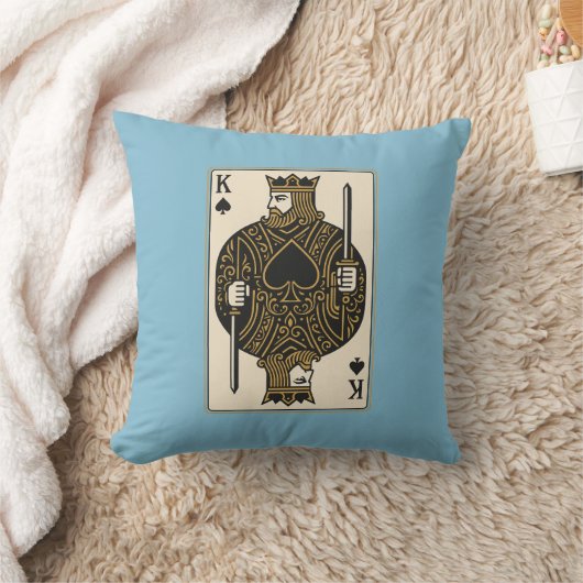 King of Spades — Regal Black & Gold クッション (ブランケット)
