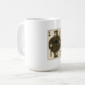 King of Spades — Regal Black & Gold コーヒーマグカップ (正面左)