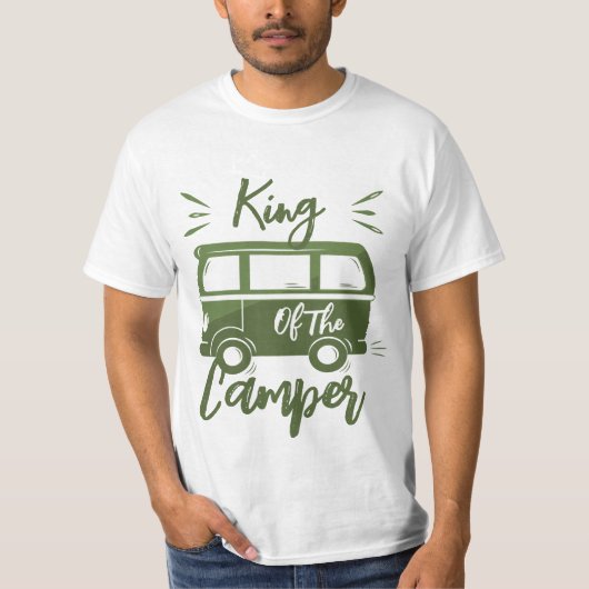 King Of The Camper, Camper RV Owner おもしろい Gift Tシャツ (正面)