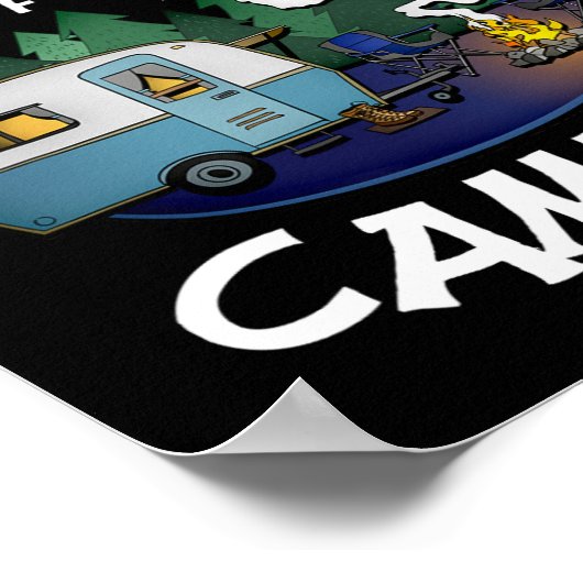 King Of The Camper Camping Travel Gift For Men  ポスター (角)