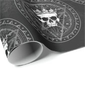 King of the Dead：ダークゴシック王室のシジルブラック ラッピングペーパー (ロールコーナー)