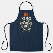 King of the F***ing Grill — Bold BBQ Apron Adult  エプロン (正面)