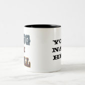 King of the Grill BBQスローガンカスタマイズ可能なマグカップ ツートーンマグカップ (中央)