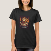 King of the Grill BBQ Lion for Summer Fun Outfit Tシャツ (正面)