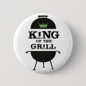King Of The Grill, Black Green Crown 缶バッジ (正面)