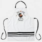 King of the Grill White Striped Apron エプロン (正面)