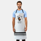 King of the Grill White Striped Apron エプロン (着用した状態)