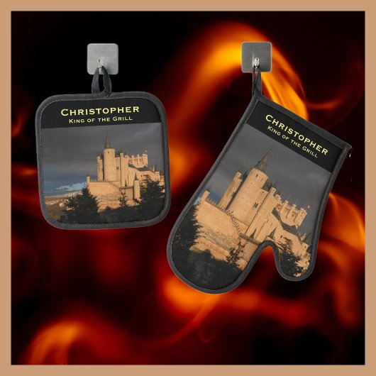 King of the Grill Your Photo 鍋つかみ&鍋敷きセット