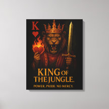 King of the Jungle Art – Powerful Lion and Fire