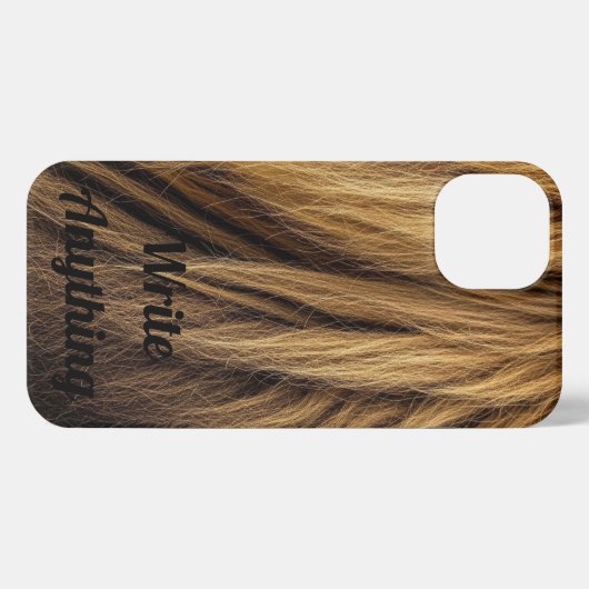 King of the Jungle Fur Texture Phone Case iPhoneケース (裏面横)
