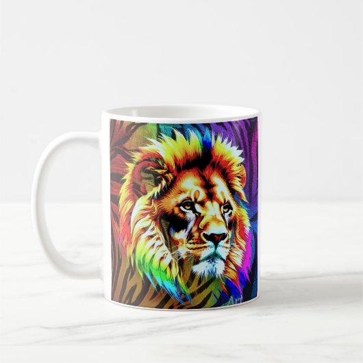 King of the Jungle Lion  コーヒーマグカップ (左)