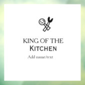 King of the kitchen chef cooking add name crown ha ウィンドウサイン (シート3)