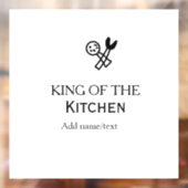 King of the kitchen chef cooking add name crown ha ウィンドウサイン (シート2)