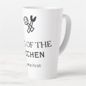 King of the kitchen chef cooking add name crown ha カフェラテマグ (右アングル)