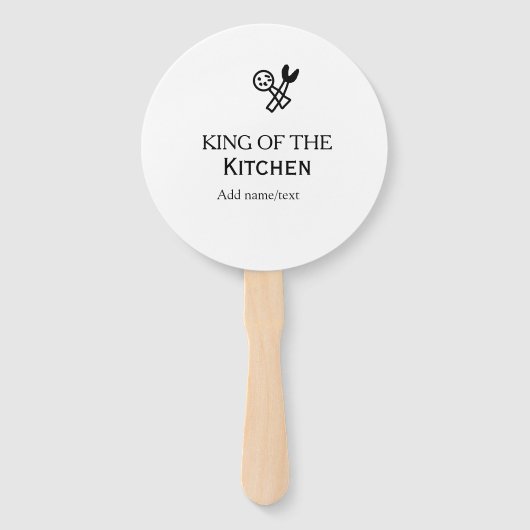 King of the kitchen chef cooking add name crown ha ハンドファン (裏面)