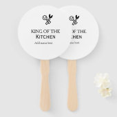 King of the kitchen chef cooking add name crown ha ハンドファン (正面&裏面)
