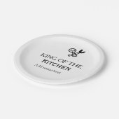 King of the kitchen chef cooking add name crown ha ペーパープレート (アングル)