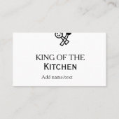 King of the kitchen chef cooking add name crown ha 名刺 (裏面)