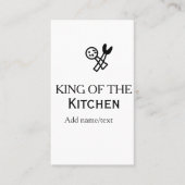 King of the kitchen chef cooking add name crown ha 名刺 (正面)
