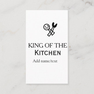 King of the kitchen chef cooking add name crown ha 名刺