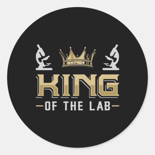 King Of The Lab Technician Lab Tech ラウンドシール (正面)