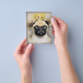 King Of The Pug Dogs,おもしろい犬,Pug Lover Gift チラシ (手)