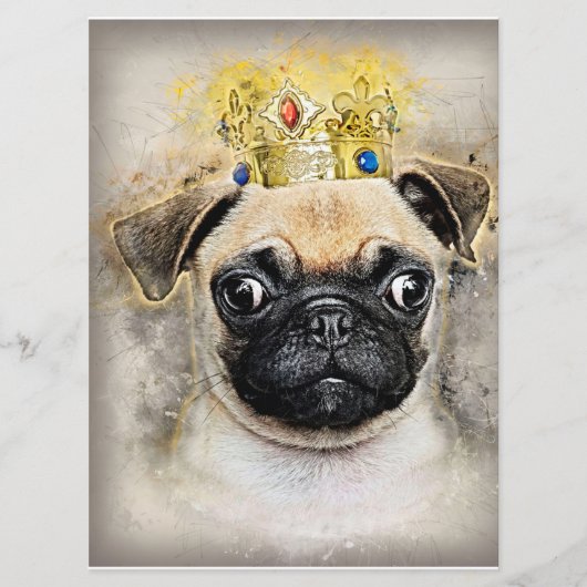 King Of The Pug Dogs,おもしろい犬,Pug Lover Gift メニュー (正面)