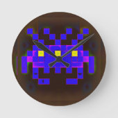 King of the Space Invasion (Version B) ラウンド壁時計 (正面)